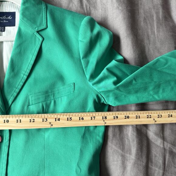 Bariloche Blazer Jacket Green Size 10 Preppy Collegiate Made in Spain - Picture 8 of 13